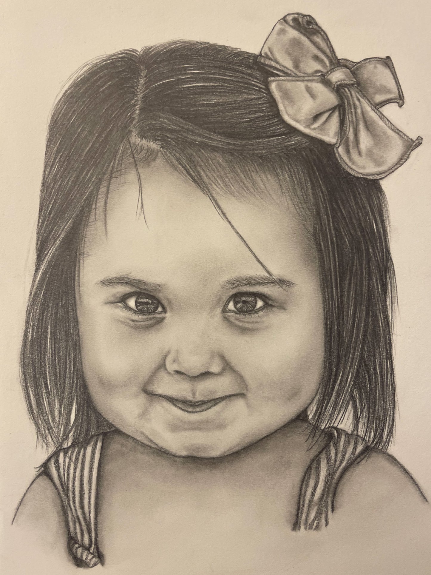custom hand drawn pencil portrait | single person
