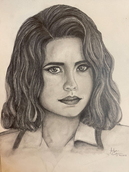custom hand drawn pencil portrait | single person