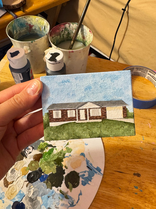 miniature house painting
