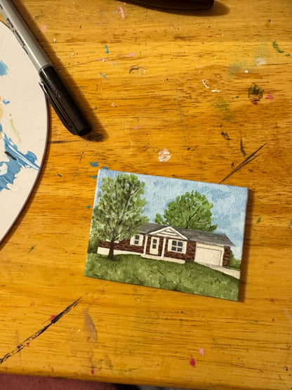 miniature house painting